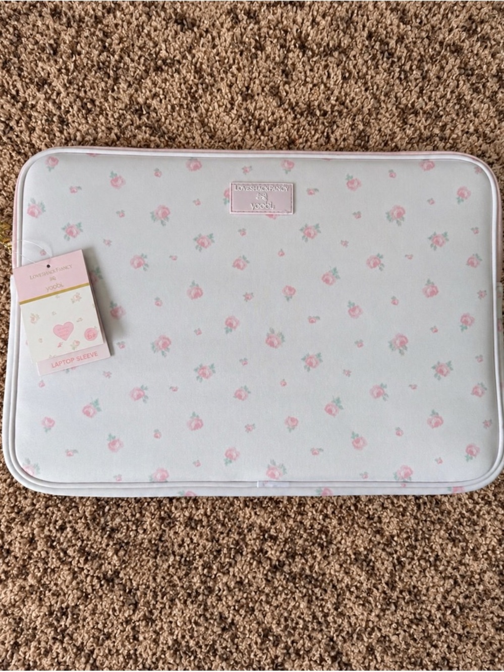 LoveShackFancy x Target Pink Laptop Sleeve